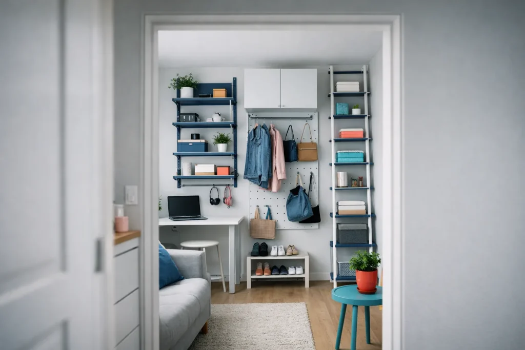 Petit appartement : 10 idées de rangement vertical qui libèrent le sol