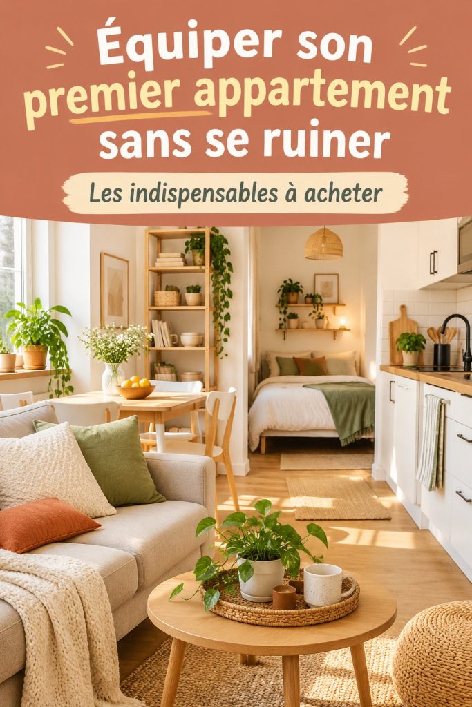 Un appartement décoré de manière ingénieuse et abordable pour un jeune adulte.